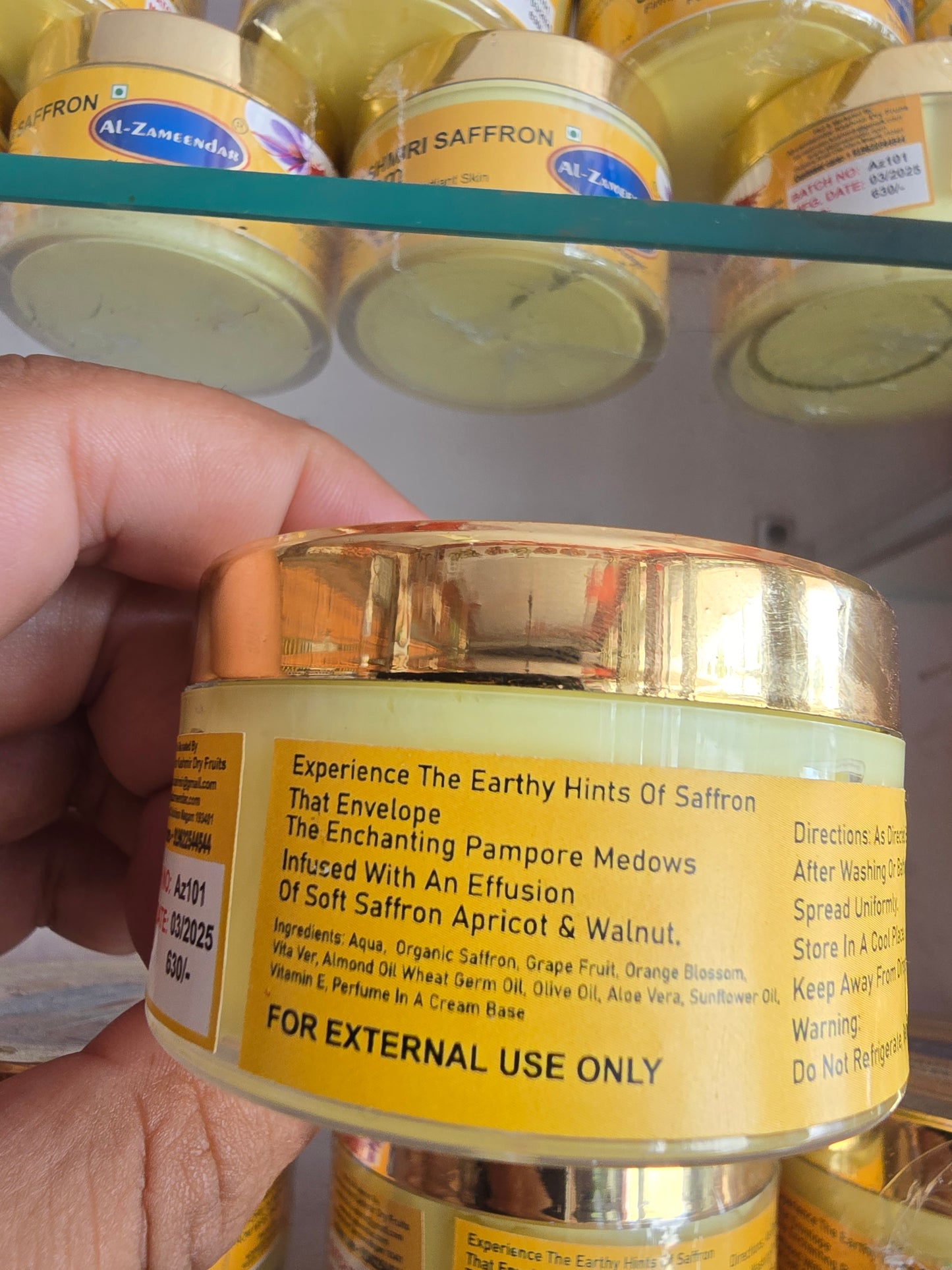 Hand made Saffron cream for Brighting & anti aging Face cream