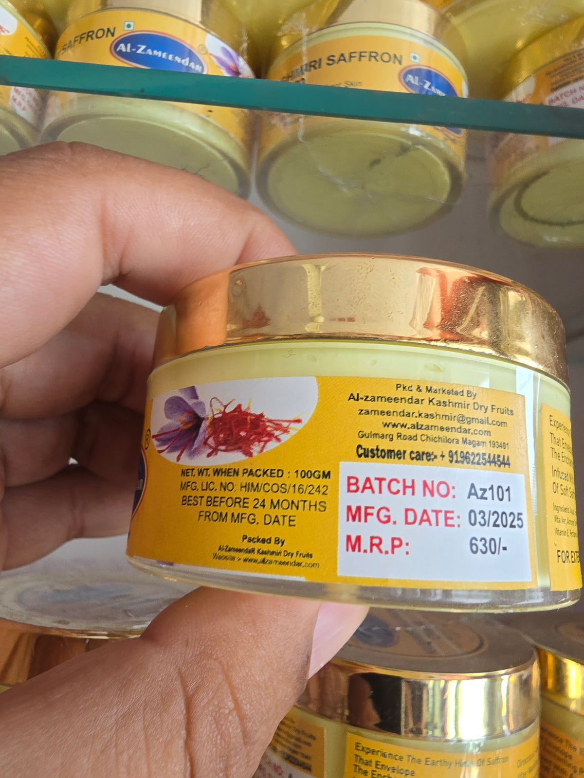 Hand made Saffron cream for Brighting & anti aging Face cream